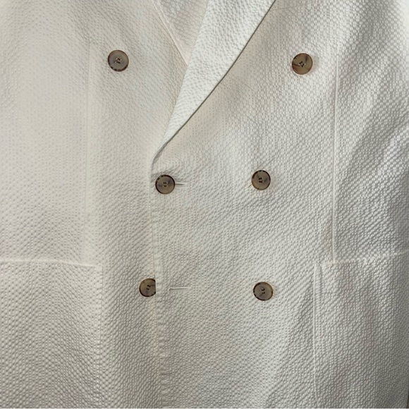 ❌SOLD❌ SUIT SUPPLY WHITE COTTON SUIT JACKET - Picture 3 of 11
